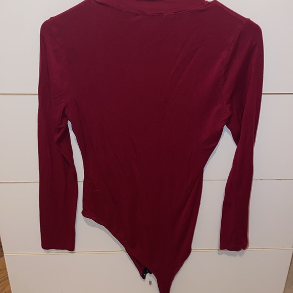 Dark red long sleeve body suit - Picture 3 of 3